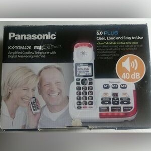 Panasonic Amplified Cordless Phone - White - gently used, works like brand new
